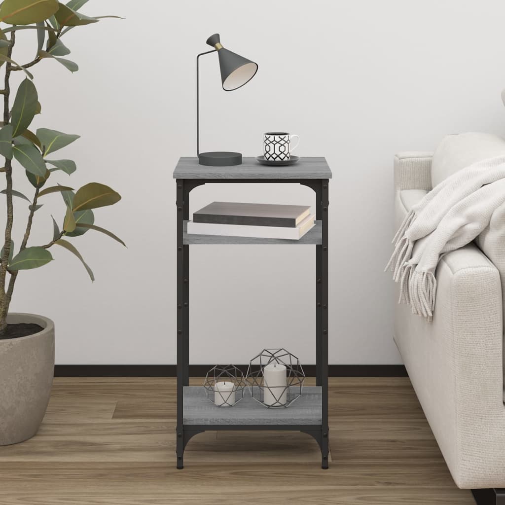 Tavolino Grigio Sonoma 40x30x75 cm in Legno Multistrato - homemem39
