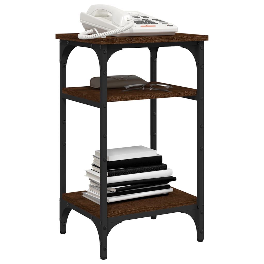 Tavolino Rovere Marrone 35x30x60 cm in Legno Multistrato | homemem39