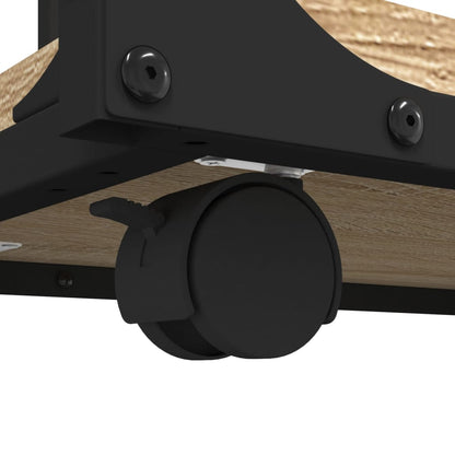Tavolino con Ruote Rovere Sonoma 50x35x55,5cm Legno Multistrato - homemem39