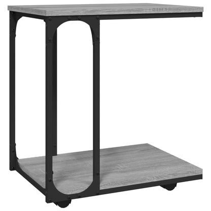 Tavolino con Ruote Grigio Sonoma 50x35x55,5cm Legno Multistrato - homemem39