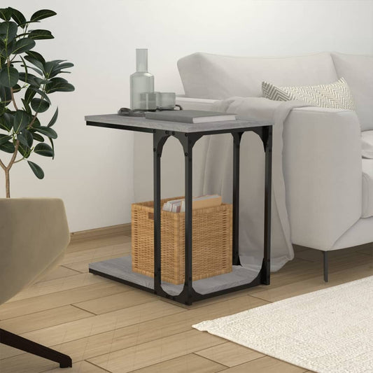 Tavolino Grigio Sonoma 50x35x52 cm in Legno Multistrato - homemem39