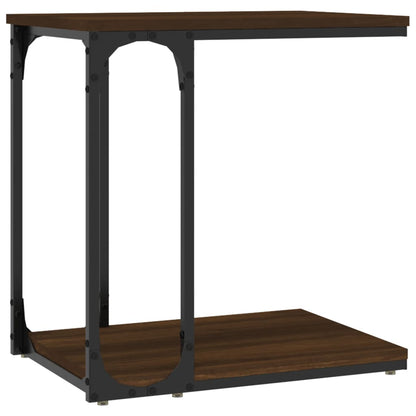 Tavolino Rovere Marrone 50x35x52 cm in Legno Multistrato - homemem39