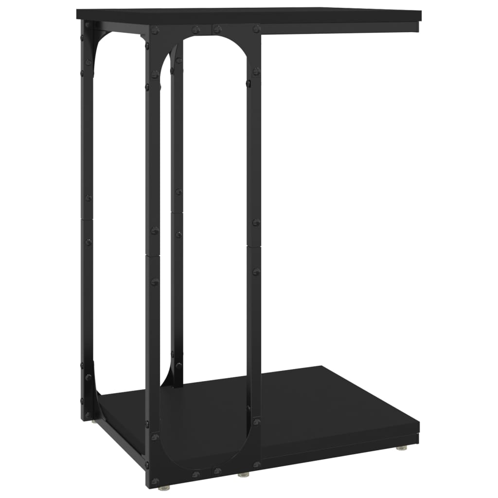 Tavolino Nero 40x30x60 cm in Legno Multistrato - homemem39