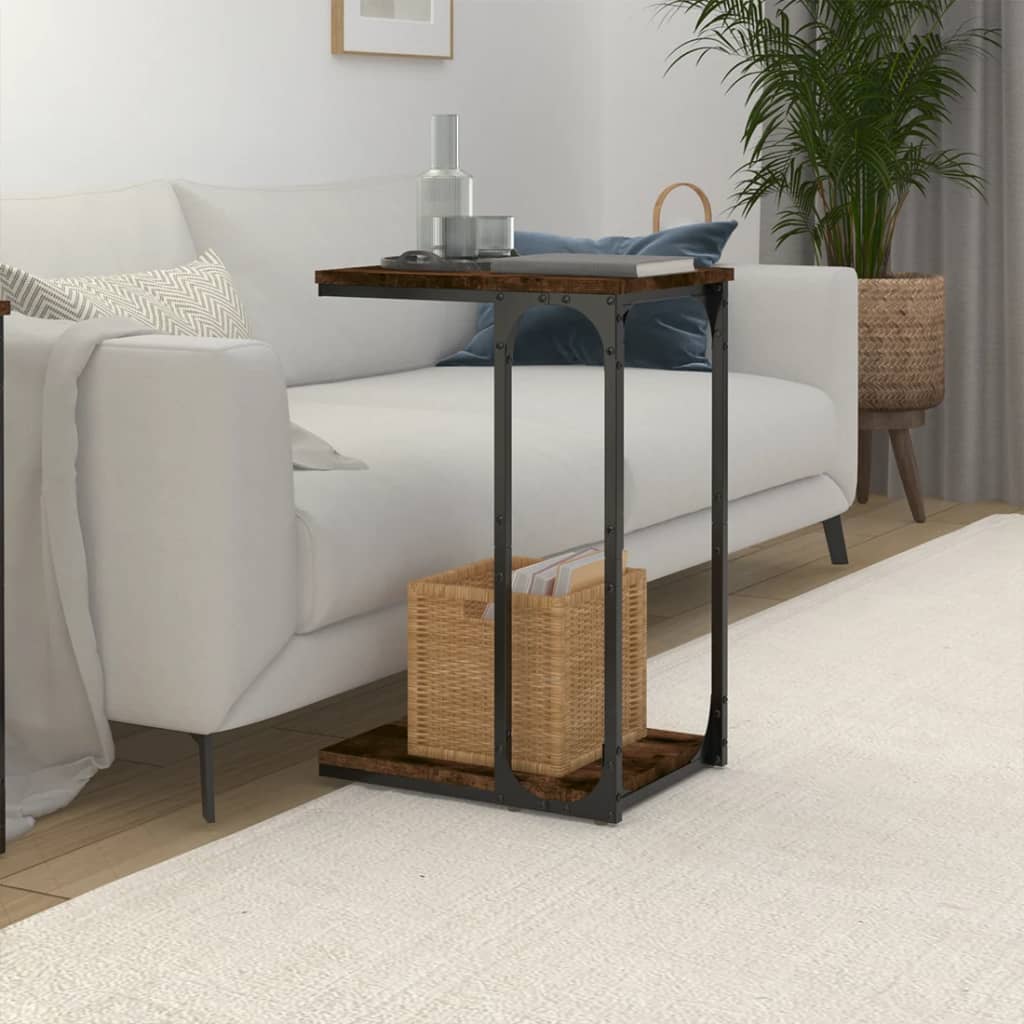 Tavolino Rovere Fumo 40x30x60 cm in Legno Multistrato - homemem39