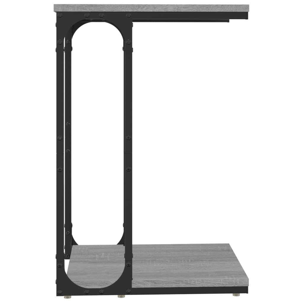 Tavolino Grigio Sonoma 40x30x60 cm in Legno Multistrato - homemem39