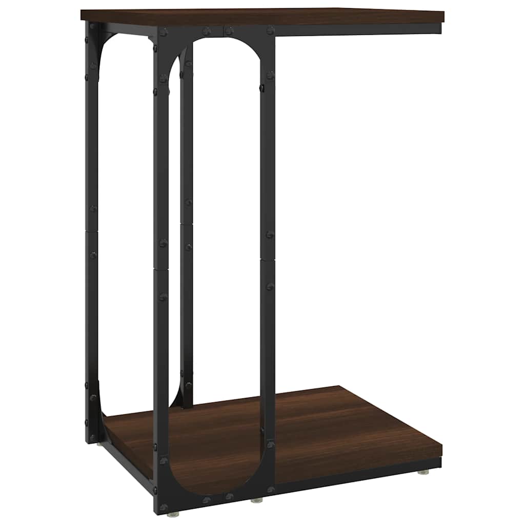 Tavolino Rovere Marrone 40x30x60 cm in Legno Multistrato - homemem39