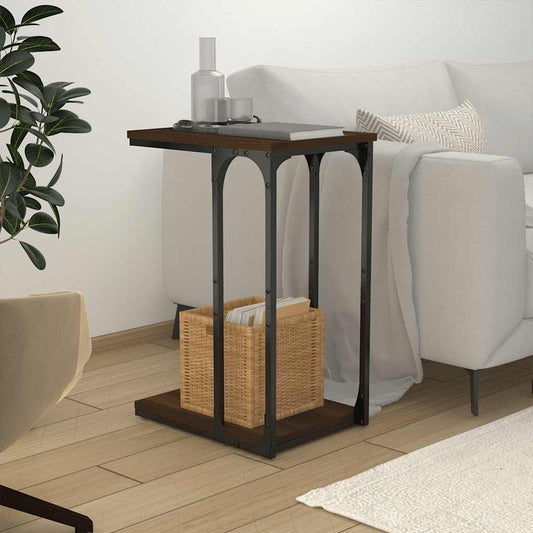 Tavolino Rovere Marrone 40x30x60 cm in Legno Multistrato - homemem39