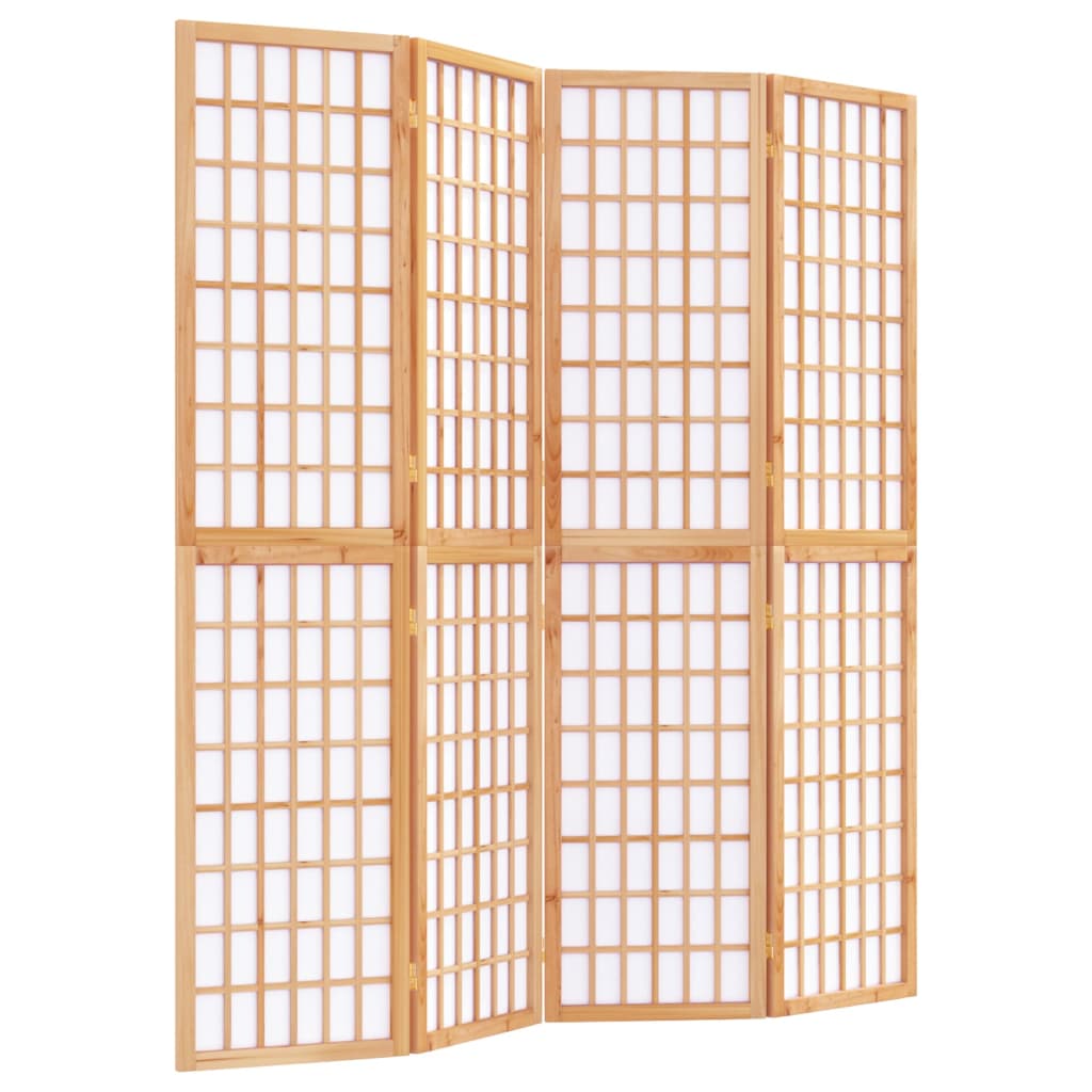 Divisorio Pieghevole 4 Pannelli Stile Giapponese 160x170 cm - homemem39