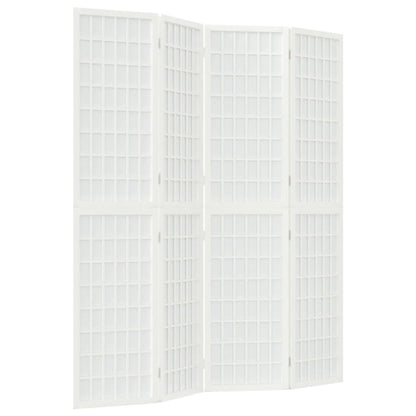 Divisorio Pieghevole 4 Pannelli Stile Giapponese 160x170 Bianco - homemem39
