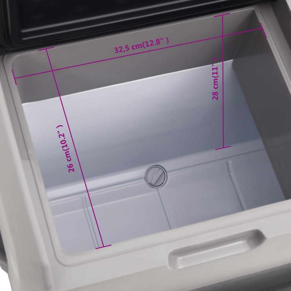 Borsa Frigo con Manico e Ruote Nera e Grigia 30 L Polipropilene | homemem39