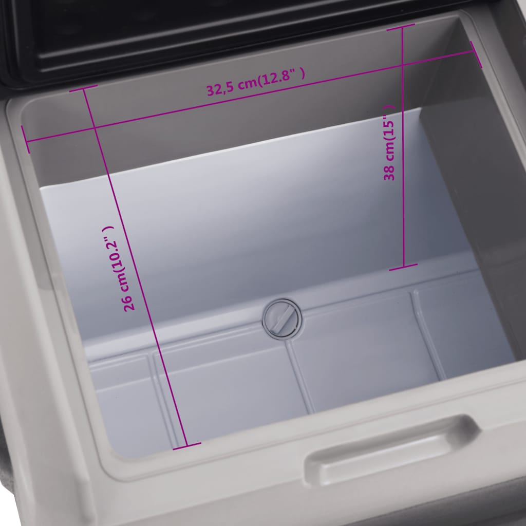 Borsa Frigo con Manico e Ruote Nera e Grigia 40 L Polipropilene | homemem39
