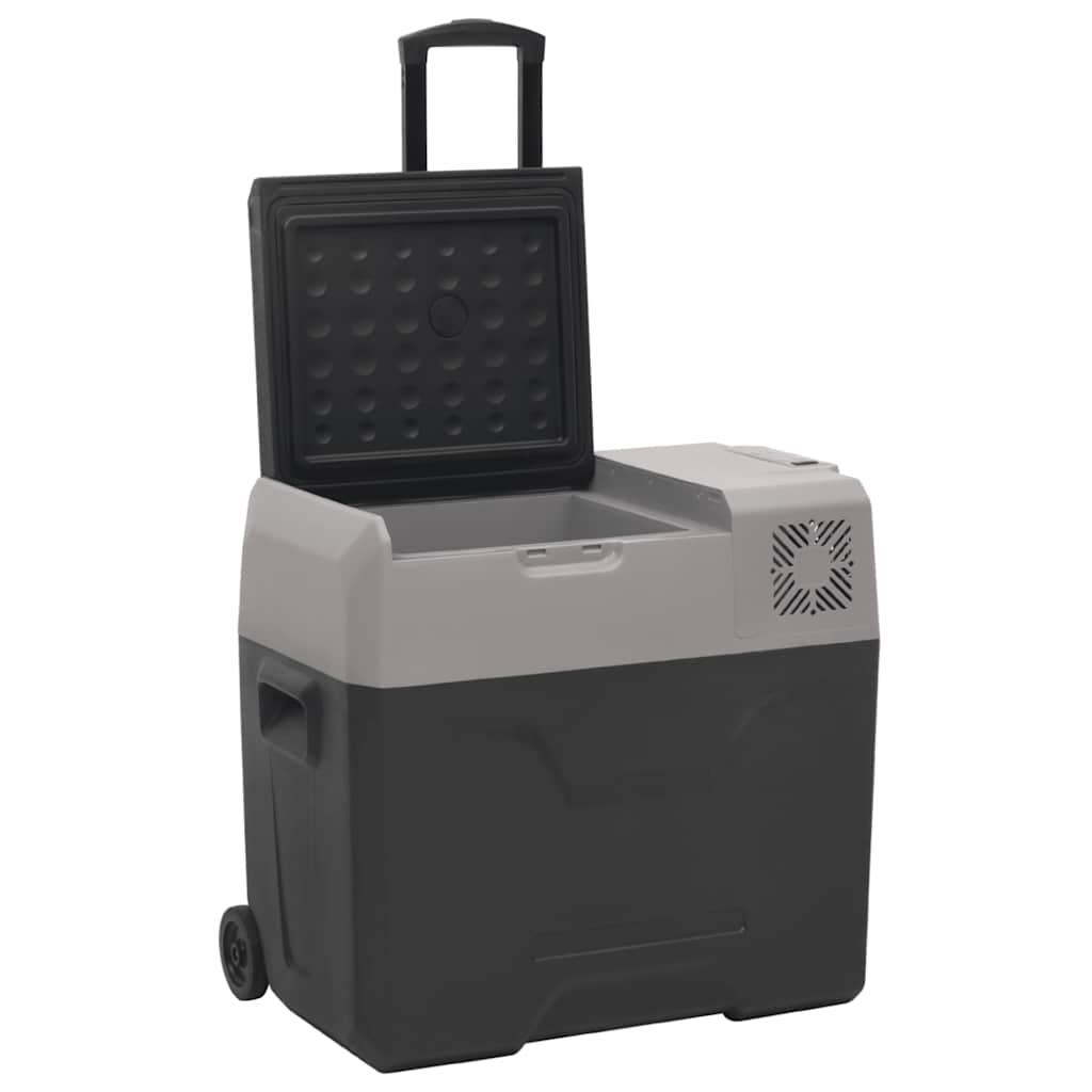 Borsa Frigo con Manico e Ruote Nera e Grigia 40 L Polipropilene | homemem39