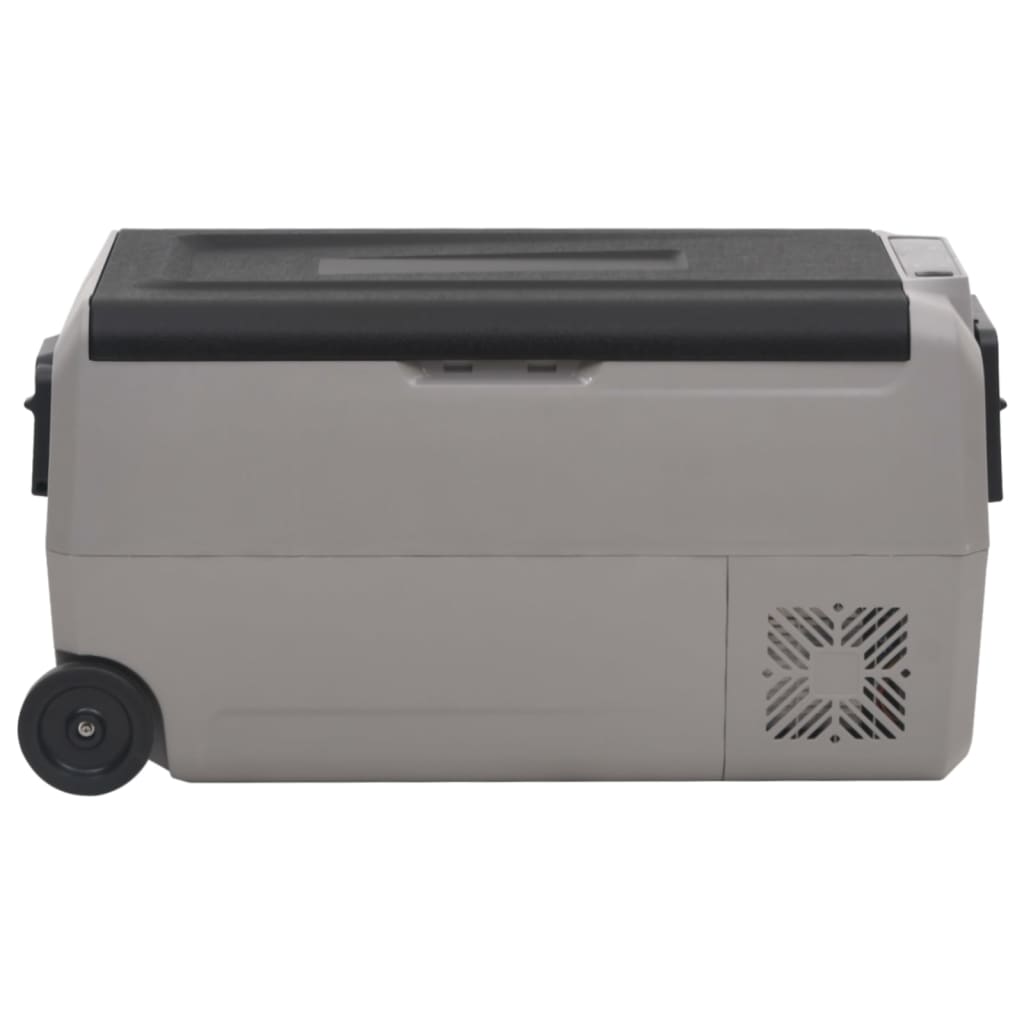 Borsa Frigo con Manico e Ruote Nera e Grigia 36 L PP e PE | homemem39