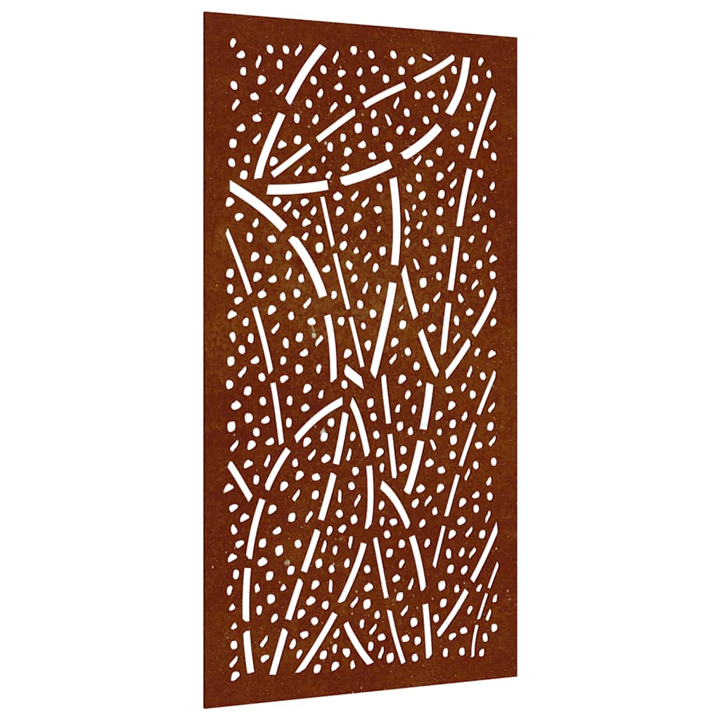 Decorazione Muro da Giardino 105x55 cm Foglia Acciaio Corten | homemem39