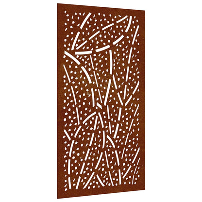 Decorazione Muro da Giardino 105x55 cm Foglia Acciaio Corten | homemem39