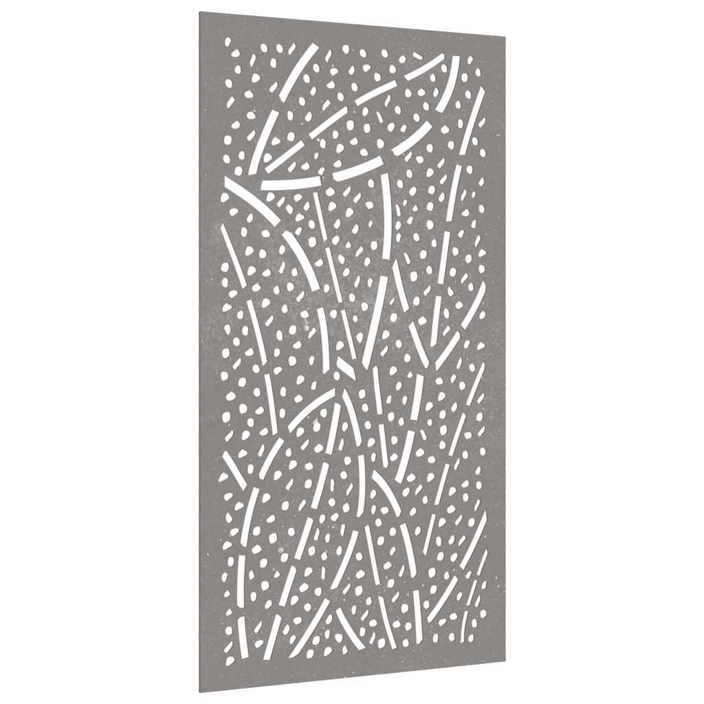 Decorazione Muro da Giardino 105x55 cm Foglia Acciaio Corten | homemem39
