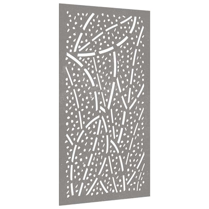Decorazione Muro da Giardino 105x55 cm Foglia Acciaio Corten | homemem39