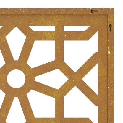 Decorazione Muro da Giardino 105x55 cm Moresco Acciaio Corten - homemem39
