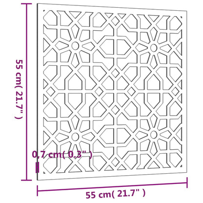 Decorazione Muro da Giardino 55x55 cm Moresco Acciaio Corten - homemem39