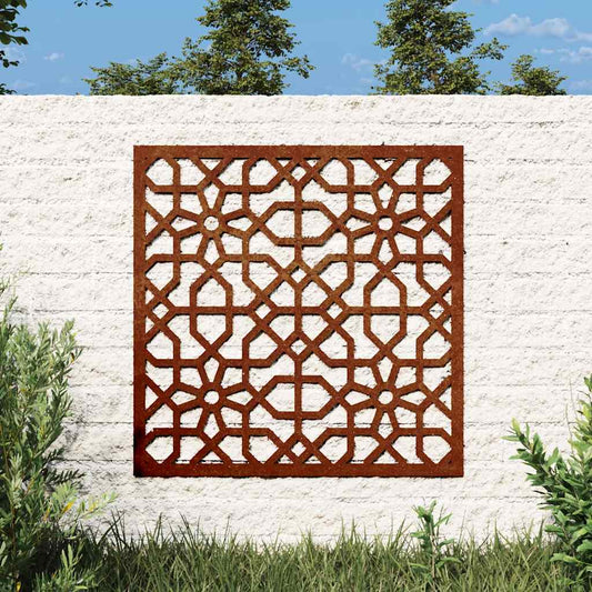 Decorazione Muro da Giardino 55x55 cm Moresco Acciaio Corten | homemem39