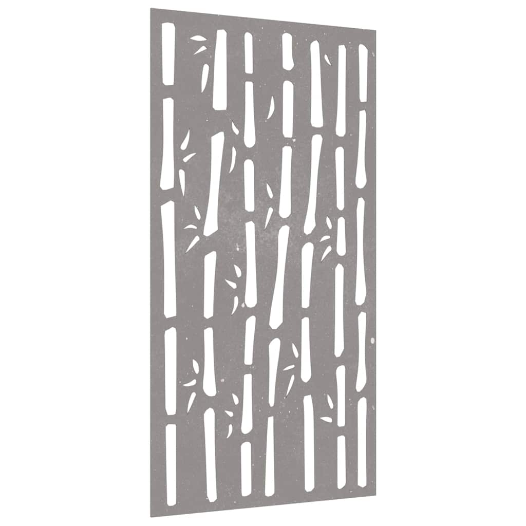 Decorazione Muro da Giardino 105x55 cm Bambù in Acciaio Corten | homemem39