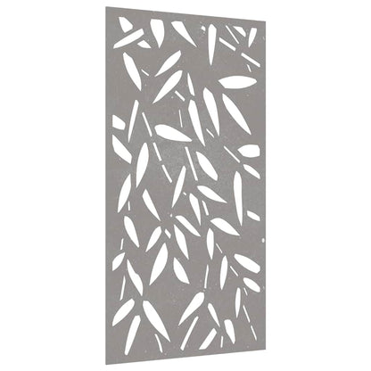 Decorazione Muro Giardino 105x55 cm Foglie Bambù Acciaio Corten | homemem39