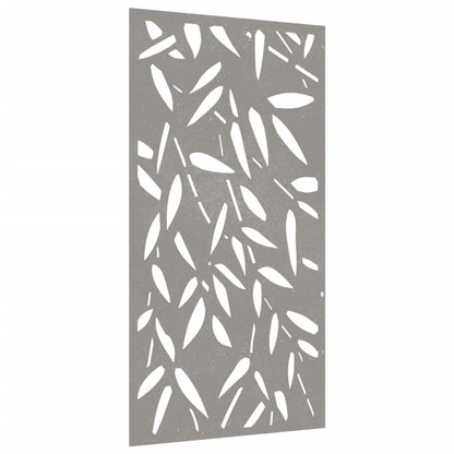 Decorazione Muro Giardino 105x55 cm Foglie Bambù Acciaio Corten - homemem39