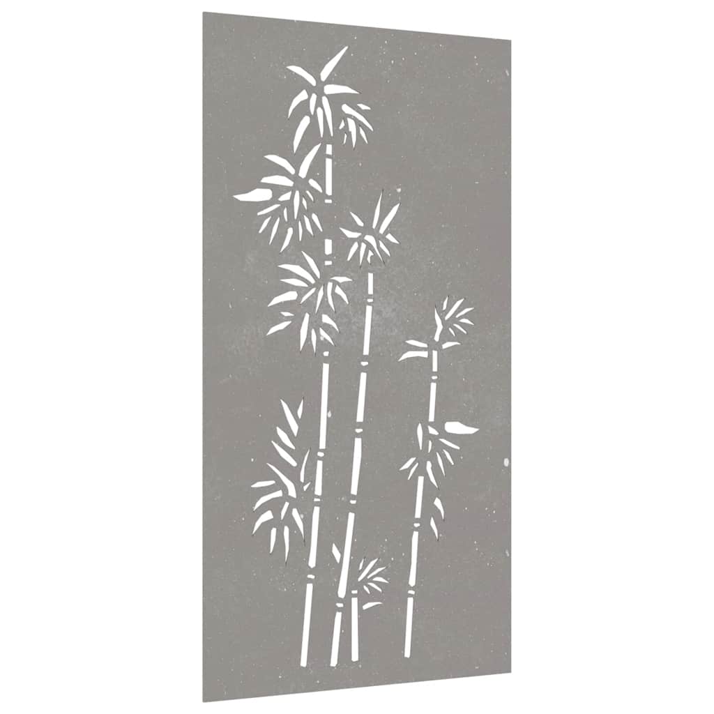Decorazione Muro da Giardino 105x55 cm Bambù in Acciaio Corten | homemem39
