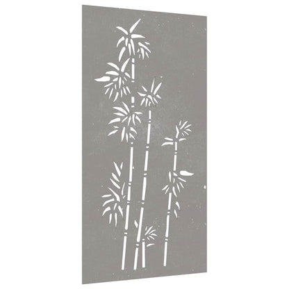 Decorazione Muro da Giardino 105x55 cm Bambù in Acciaio Corten | homemem39