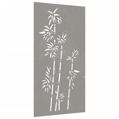Decorazione Muro da Giardino 105x55 cm Bambù in Acciaio Corten - homemem39
