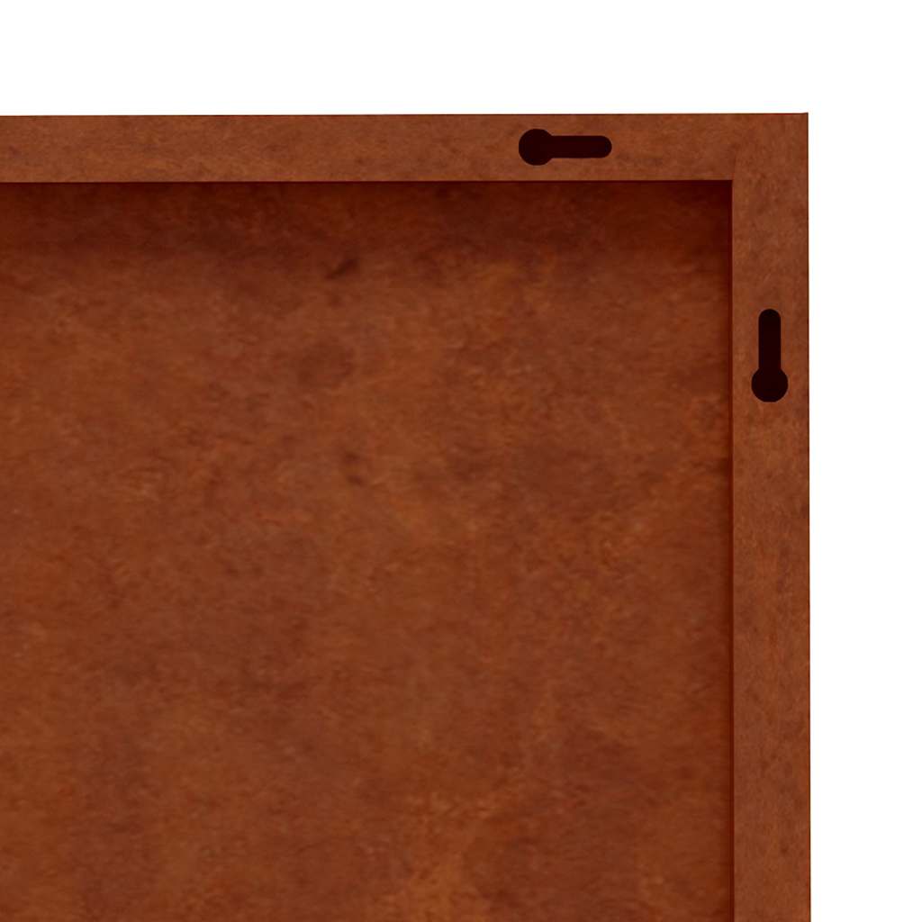 Decorazioni Muro da Giardino 2pz 105x55 cm Fiore Acciaio Corten | homemem39