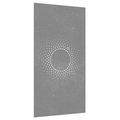 Decorazione Muro da Giardino 105x55 cm Sole in Acciaio Corten | homemem39