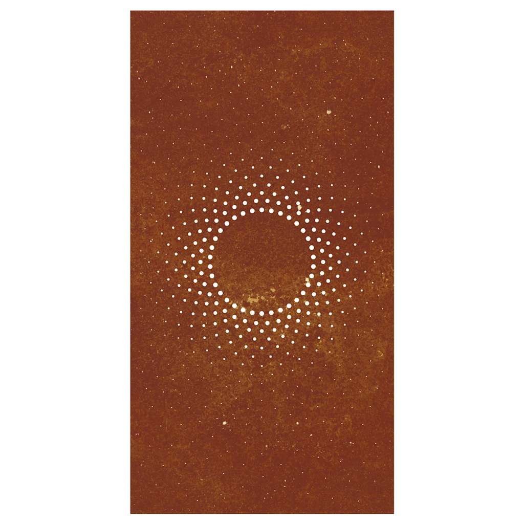 Decorazione Muro da Giardino 105x55 cm Sole in Acciaio Corten | homemem39