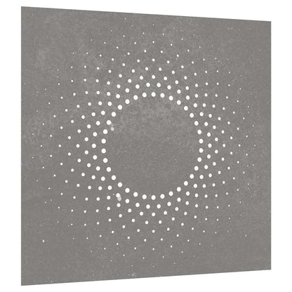 Decorazione Muro da Giardino 55x55 cm Sole in Acciaio Corten