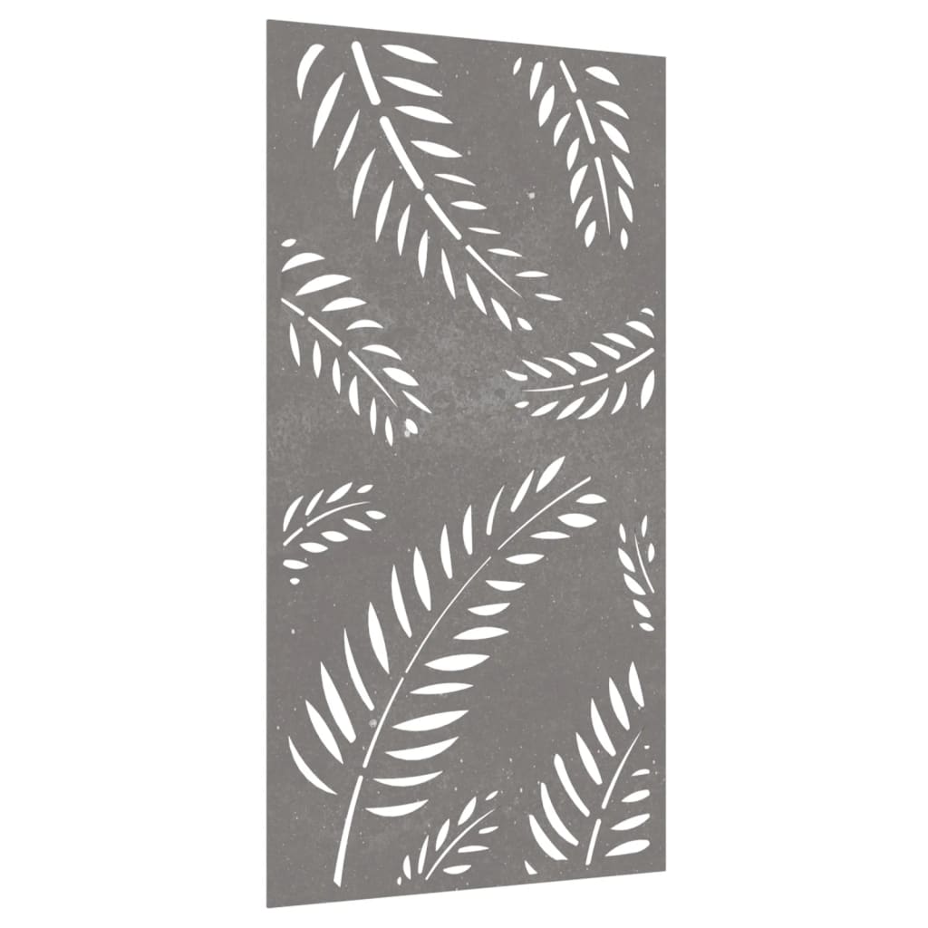 Decorazione Muro da Giardino 105x55 cm Foglia Acciaio Corten - homemem39