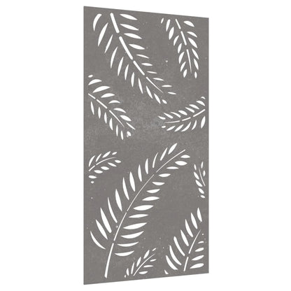 Decorazione Muro da Giardino 105x55 cm Foglia Acciaio Corten - homemem39