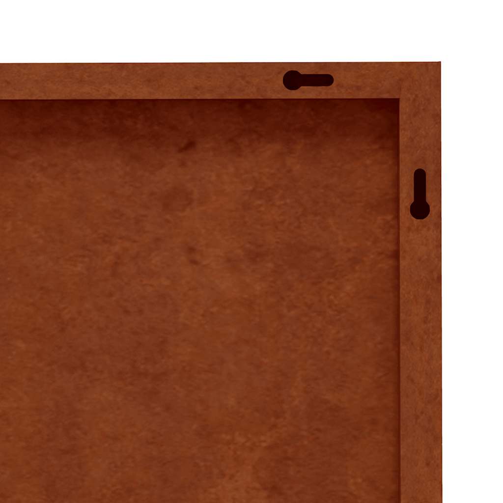 Decorazioni Muro da Giardino 2pz 105x55 cm Fiore Acciaio Corten | homemem39
