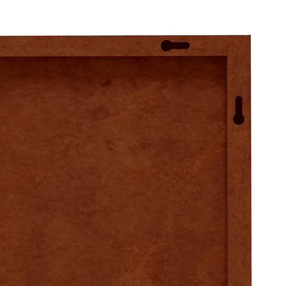 Decorazione Muro da Giardino 55x55 cm Sole in Acciaio Corten | homemem39