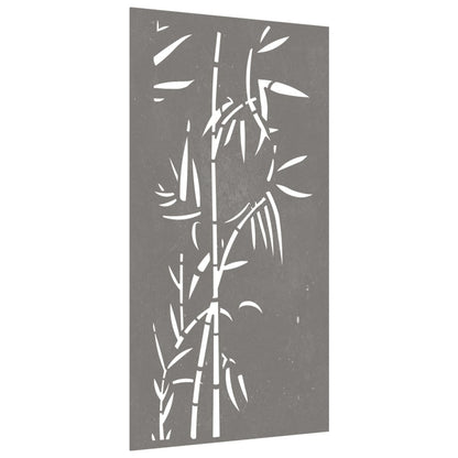 Decorazione Muro da Giardino 105x55 cm Bambù in Acciaio Corten - homemem39