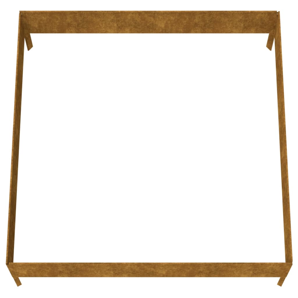 Fioriera Rialzata da Giardino 100x100x33,5 cm in Acciaio Corten - homemem39