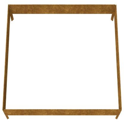 Fioriera Rialzata da Giardino 100x100x33,5 cm in Acciaio Corten - homemem39