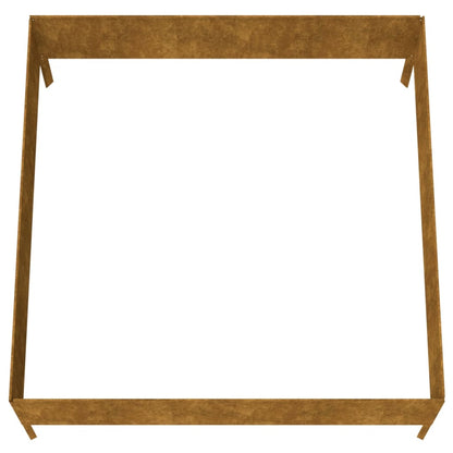 Fioriera Rialzata da Giardino 100x100x41 cm in Acciaio Corten - homemem39