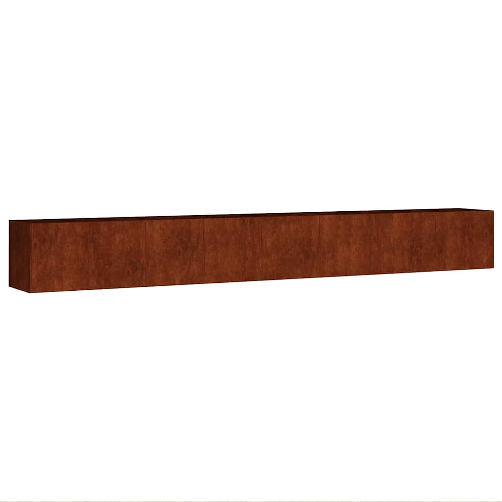 Fioriera Rialzata da Giardino 360x40x40 cm in Acciaio Corten