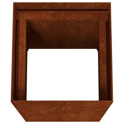 Fioriera 40x40x80 cm in Acciaio Corten | homemem39