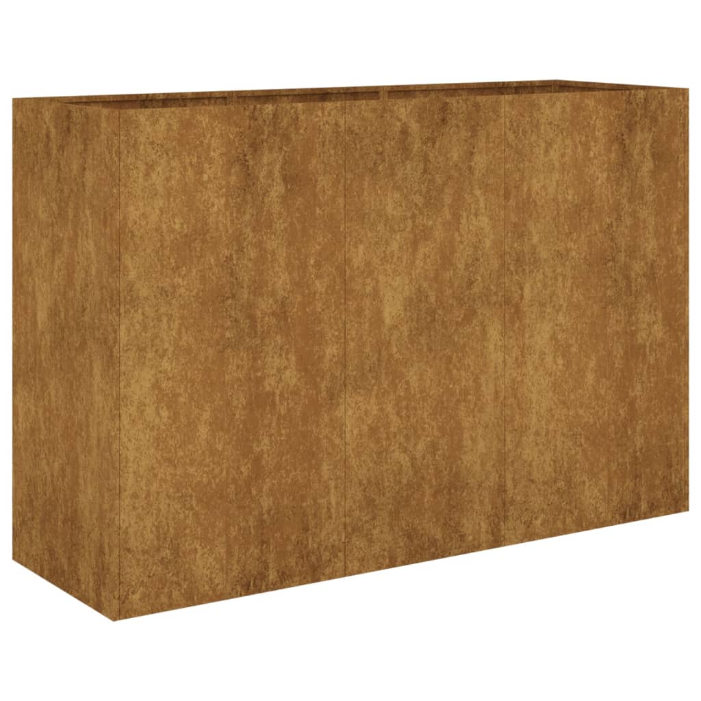 Fioriera Rialzata da Giardino 120x40x80 cm in Acciaio Corten - homemem39
