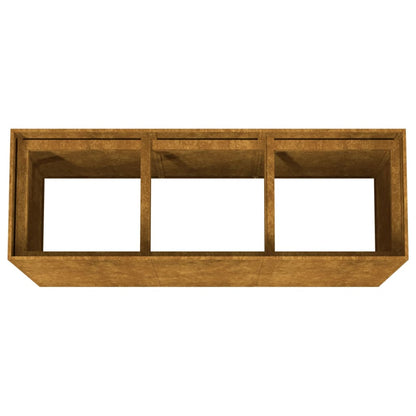 Fioriera Rialzata da Giardino 120x40x80 cm in Acciaio Corten - homemem39