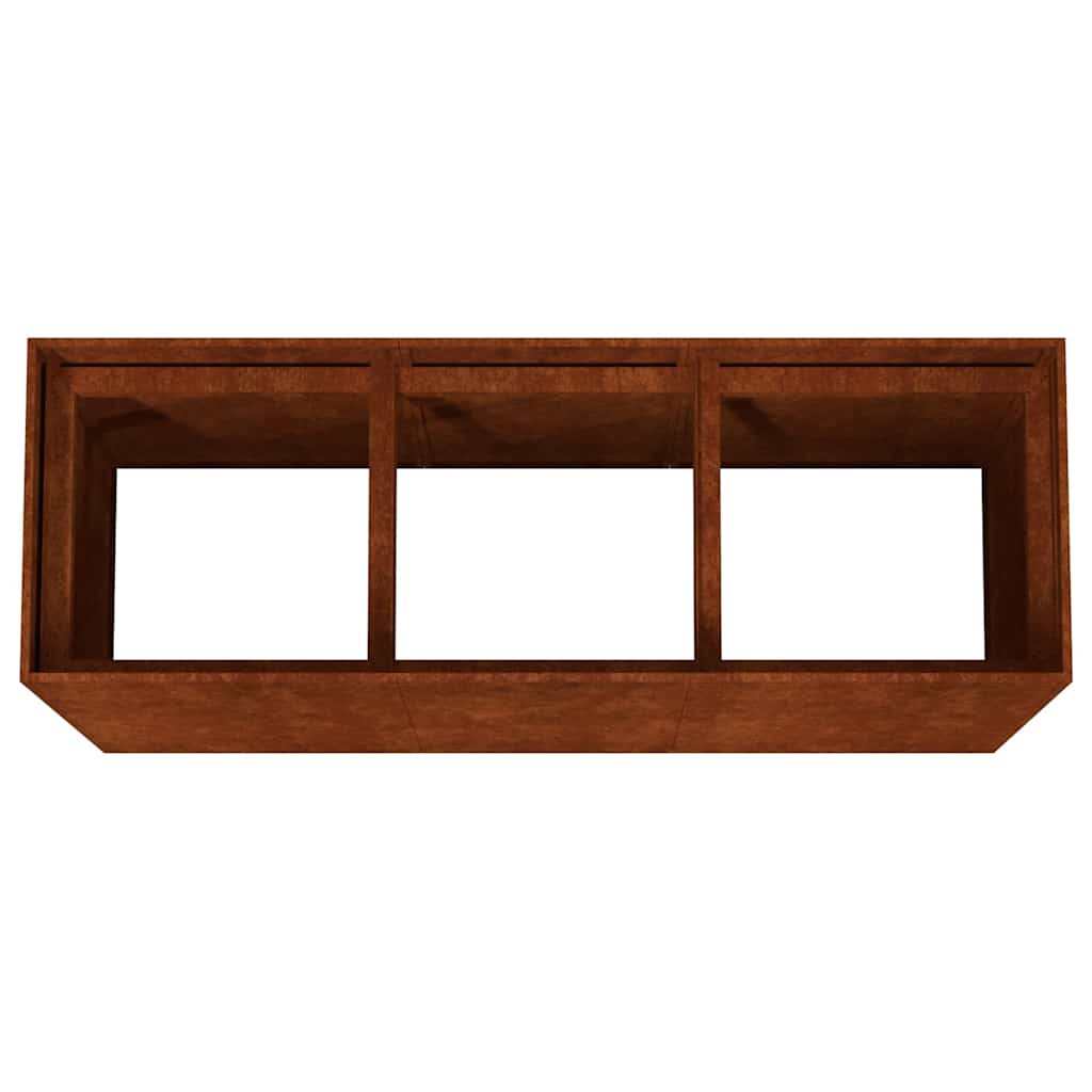 Fioriera Rialzata da Giardino 120x40x80 cm in Acciaio Corten