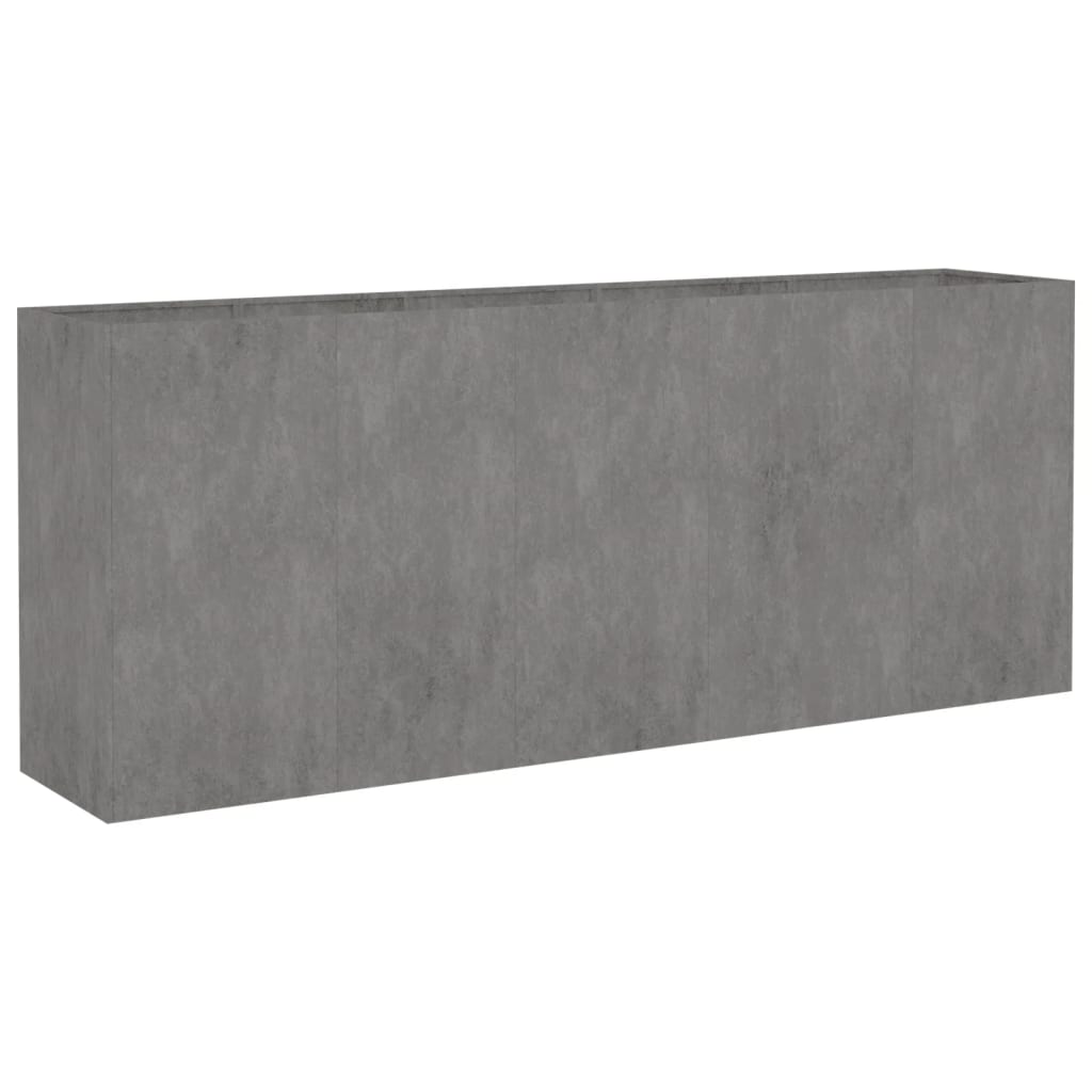 Fioriera Rialzata da Giardino 200x40x80 cm in Acciaio Corten - homemem39