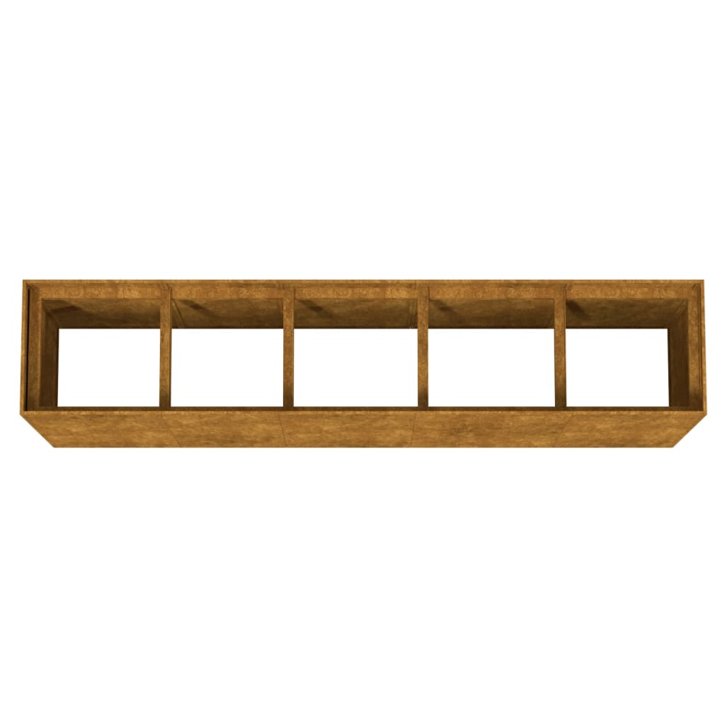 Fioriera Rialzata da Giardino 200x40x80 cm in Acciaio Corten - homemem39