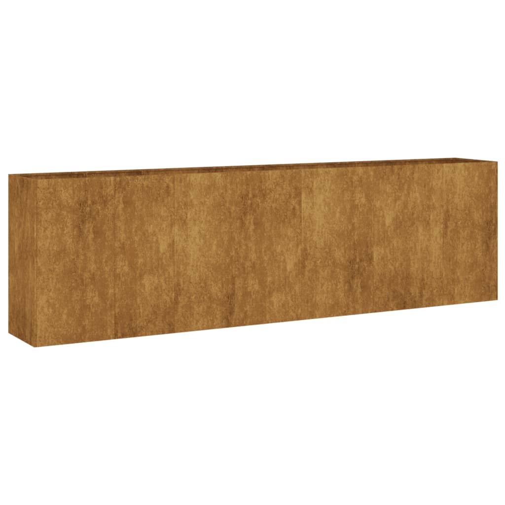 Fioriera Rialzata da Giardino 280x40x80 cm in Acciaio Corten - homemem39